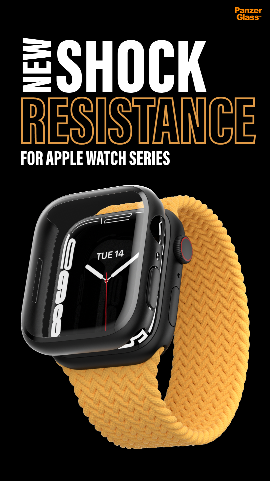 PanzerGlass® Displayschutz Full Body Apple Watch Series 9 | 8 | 7 | 41mm | Transparent